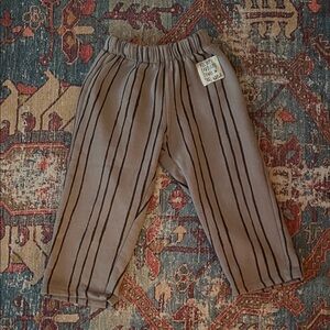 Zara Kids Brown Striped Casual Bottoms
